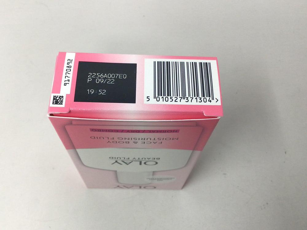 Close-up of Olay label and ingredients to reassure product transparency
