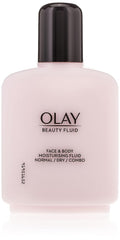 Olay bottle front packaging showing product and benefit of lightweight hydration
