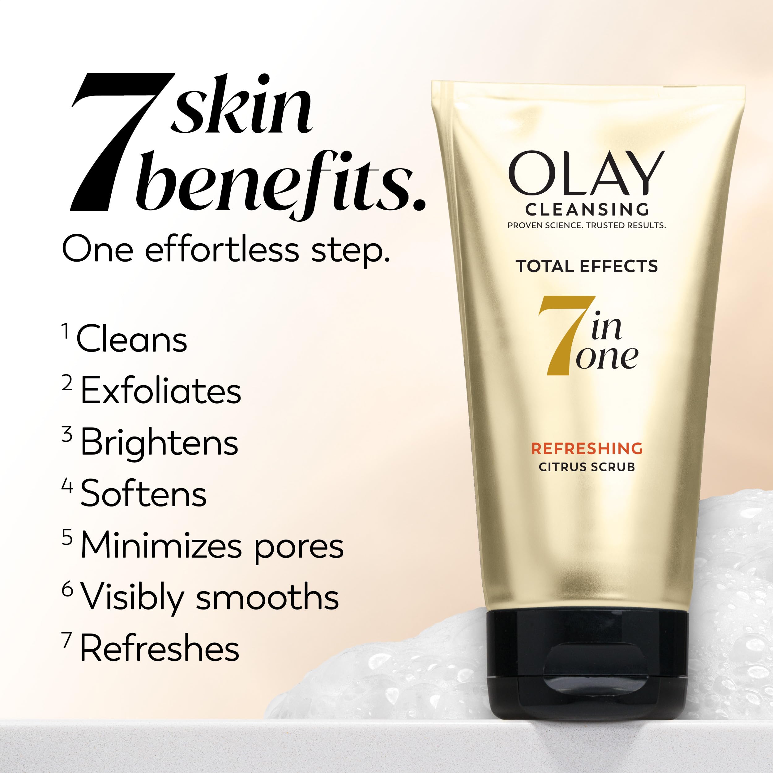 Olay cap and tube top close-up for easy dispensing benefit