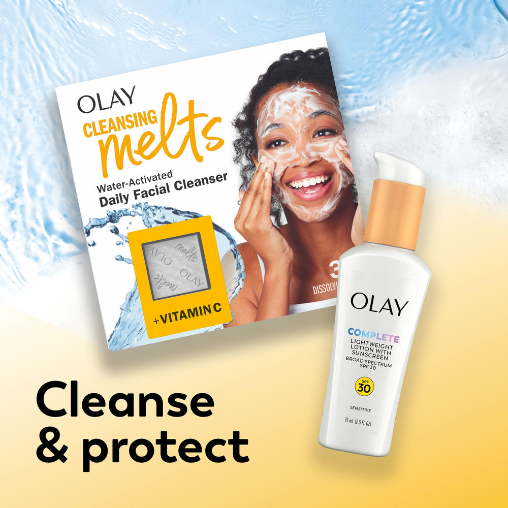 Olay fragrance-free badge emphasizing gentle formula