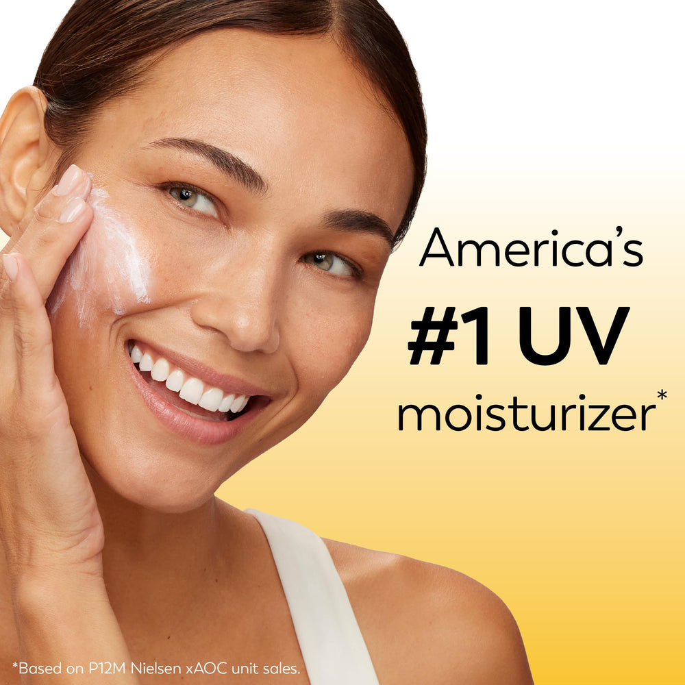 Olay label close-up showing SPF 30 and broad-spectrum claim