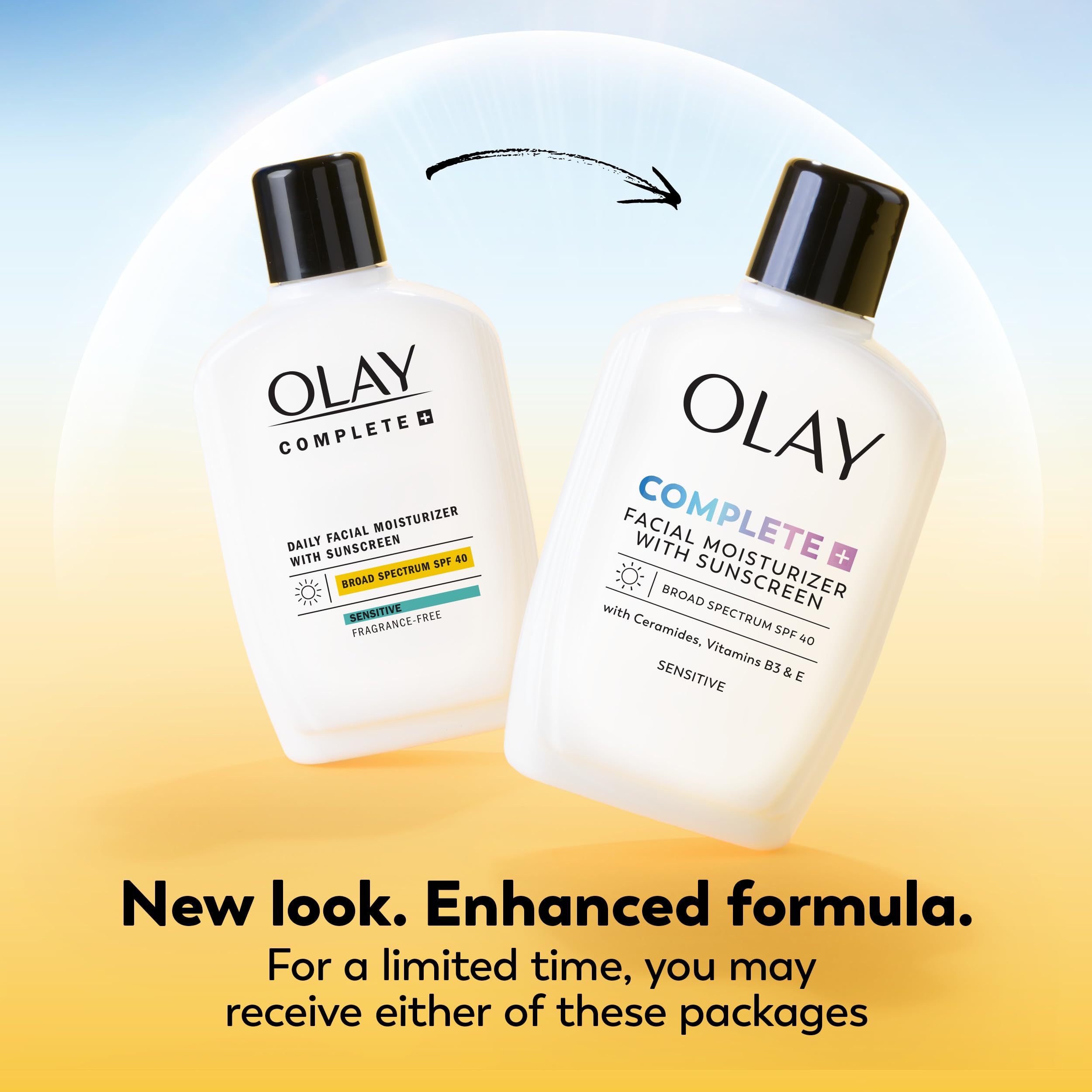 Olay Complete+ creamy texture close-up displaying lightweight absorption