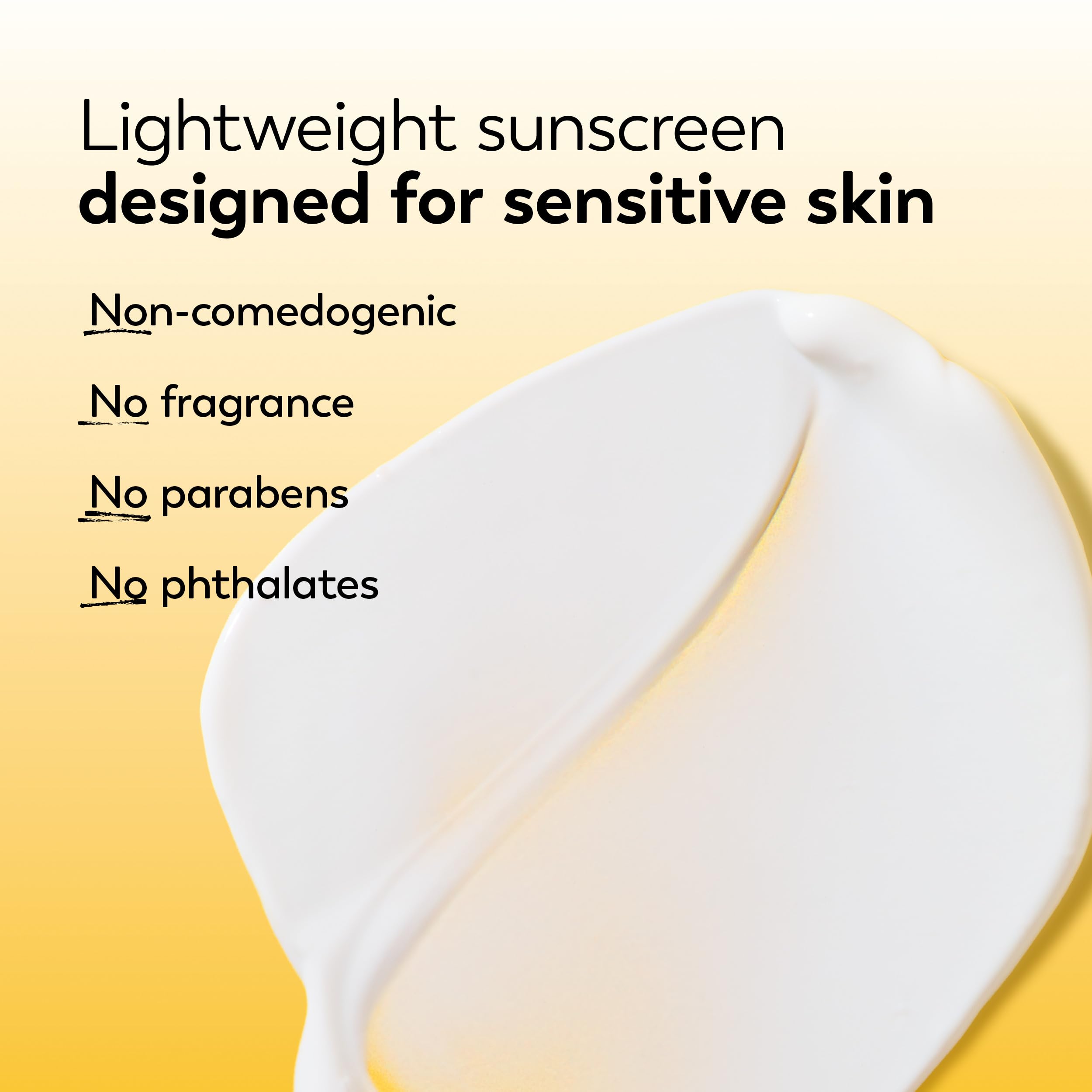 Olay sunscreen dispensed on fingers ready for application