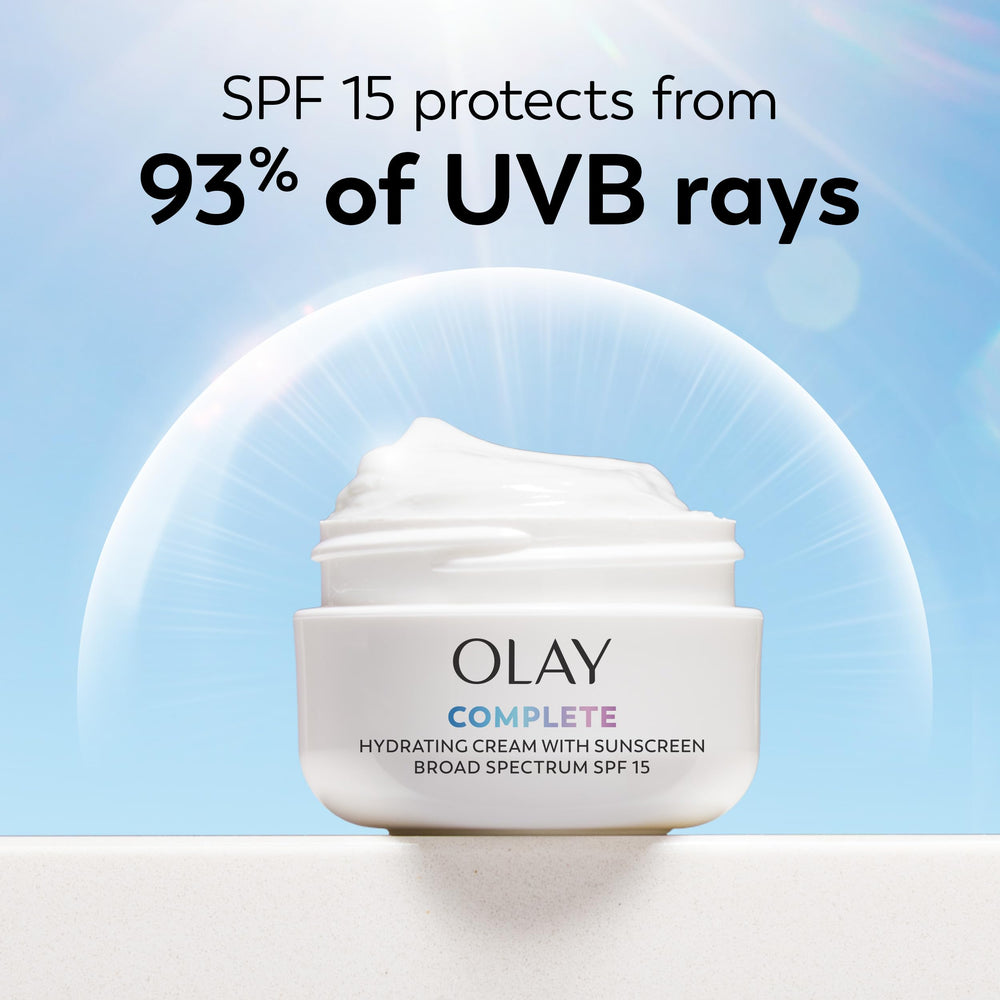 Olay tube next to makeup highlighting smooth layering under cosmetics