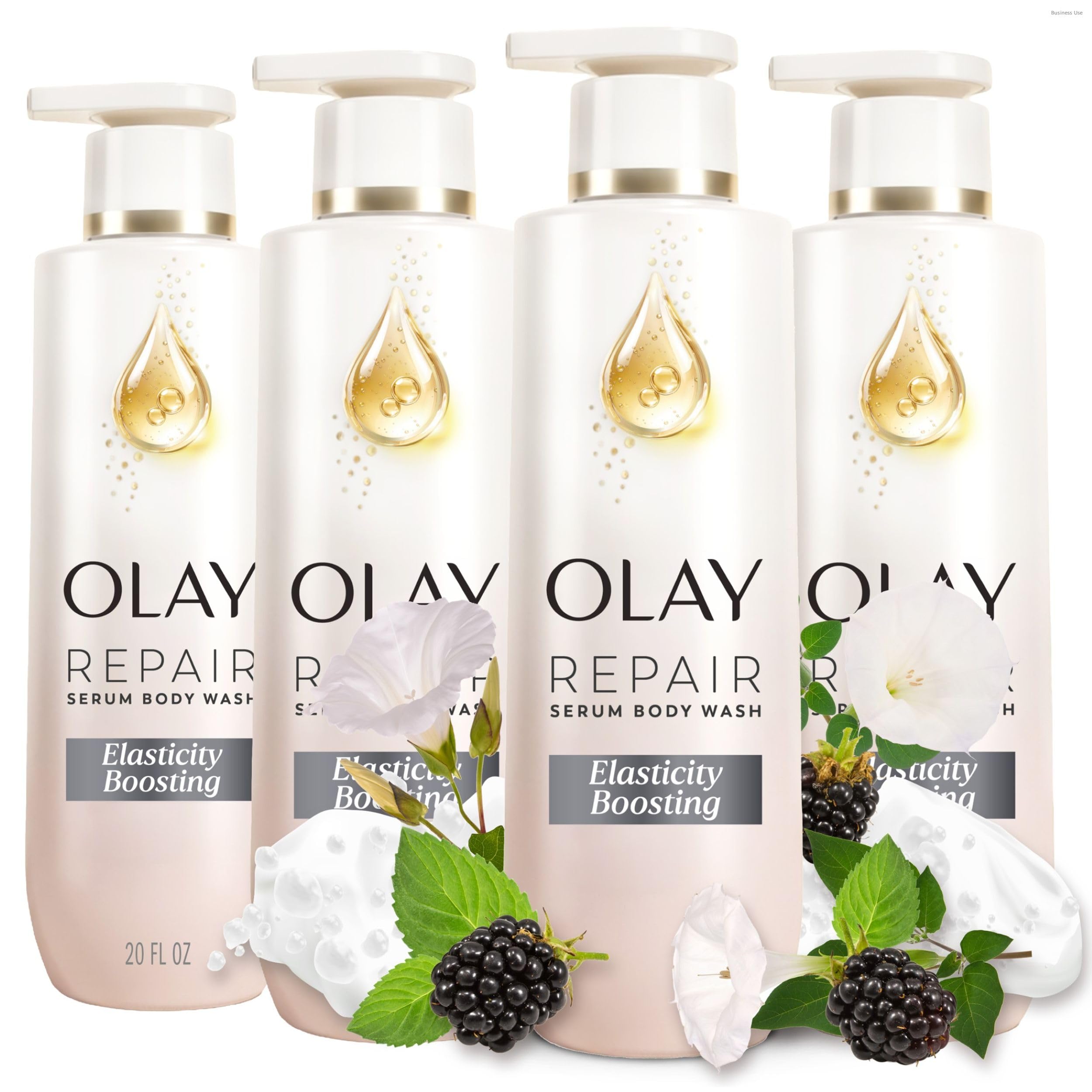Olay front packaging 20 oz bottle showing product benefits