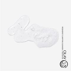 Olay gel texture close-up showing smooth lather and hydrating glycerin benefit