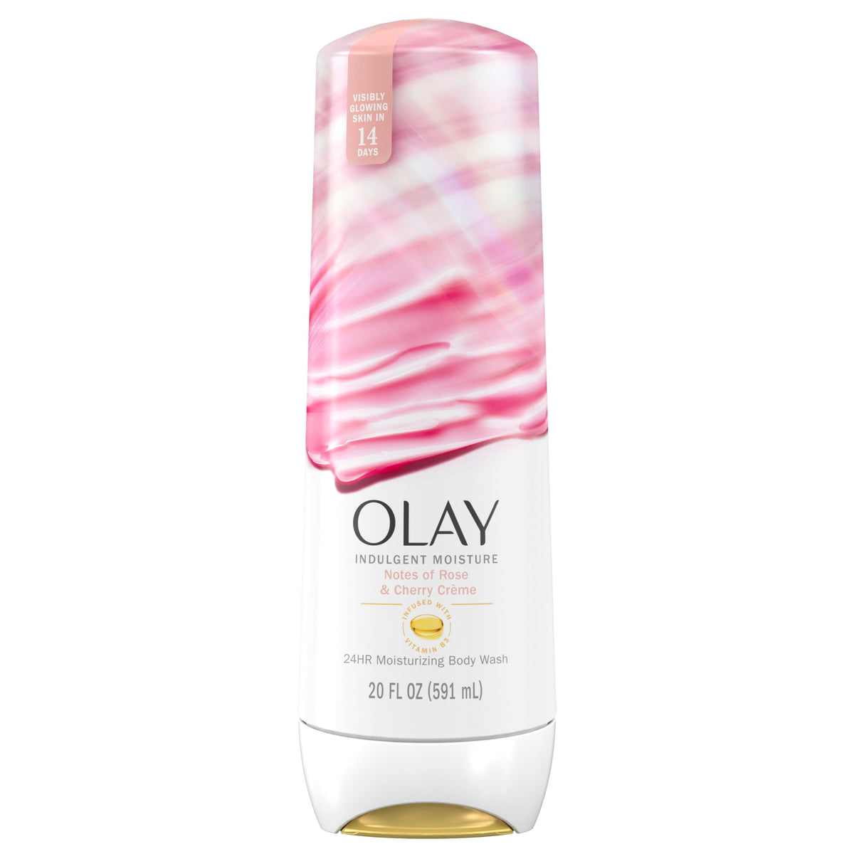 Olay front bottle showing product and size for easy selection