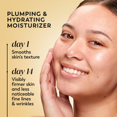 Olay cream being absorbed into skin close-up, demonstrates fast hydration benefit