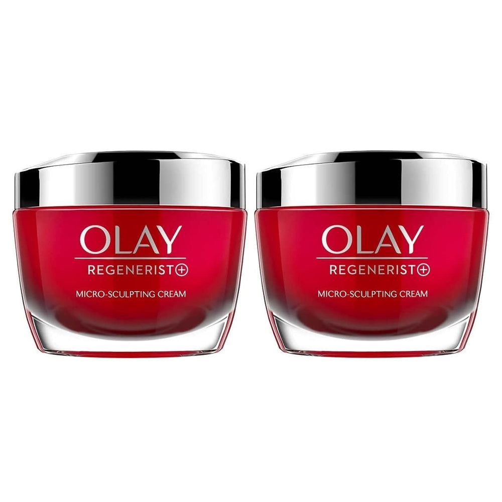 Olay Regenerist front jar showing creamy texture and visible firming benefit
