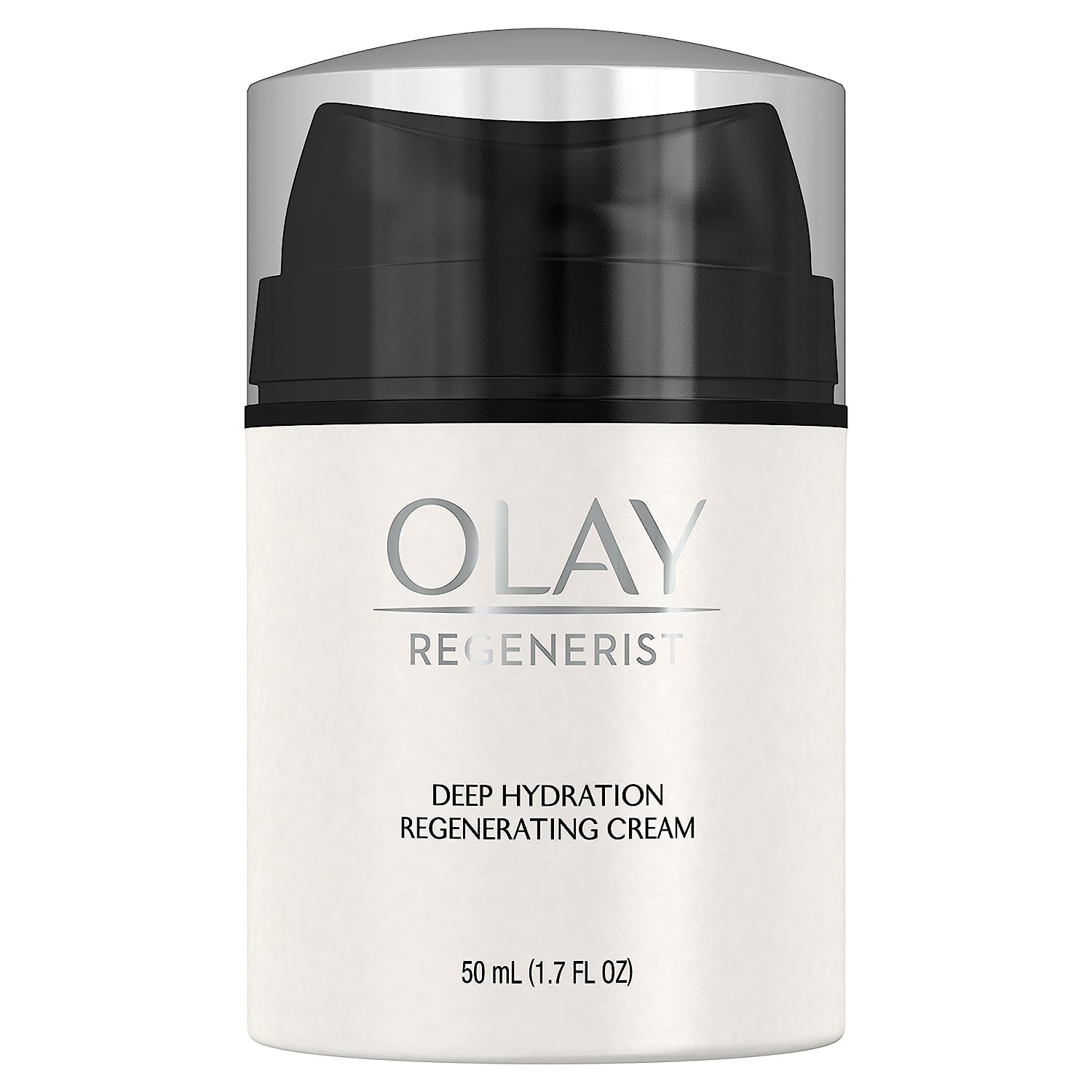 Olay Regenerist front jar showing label and packaging for clear identification and trust