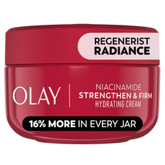 Olay front packaging showing jar and branding for clear product identification and trust