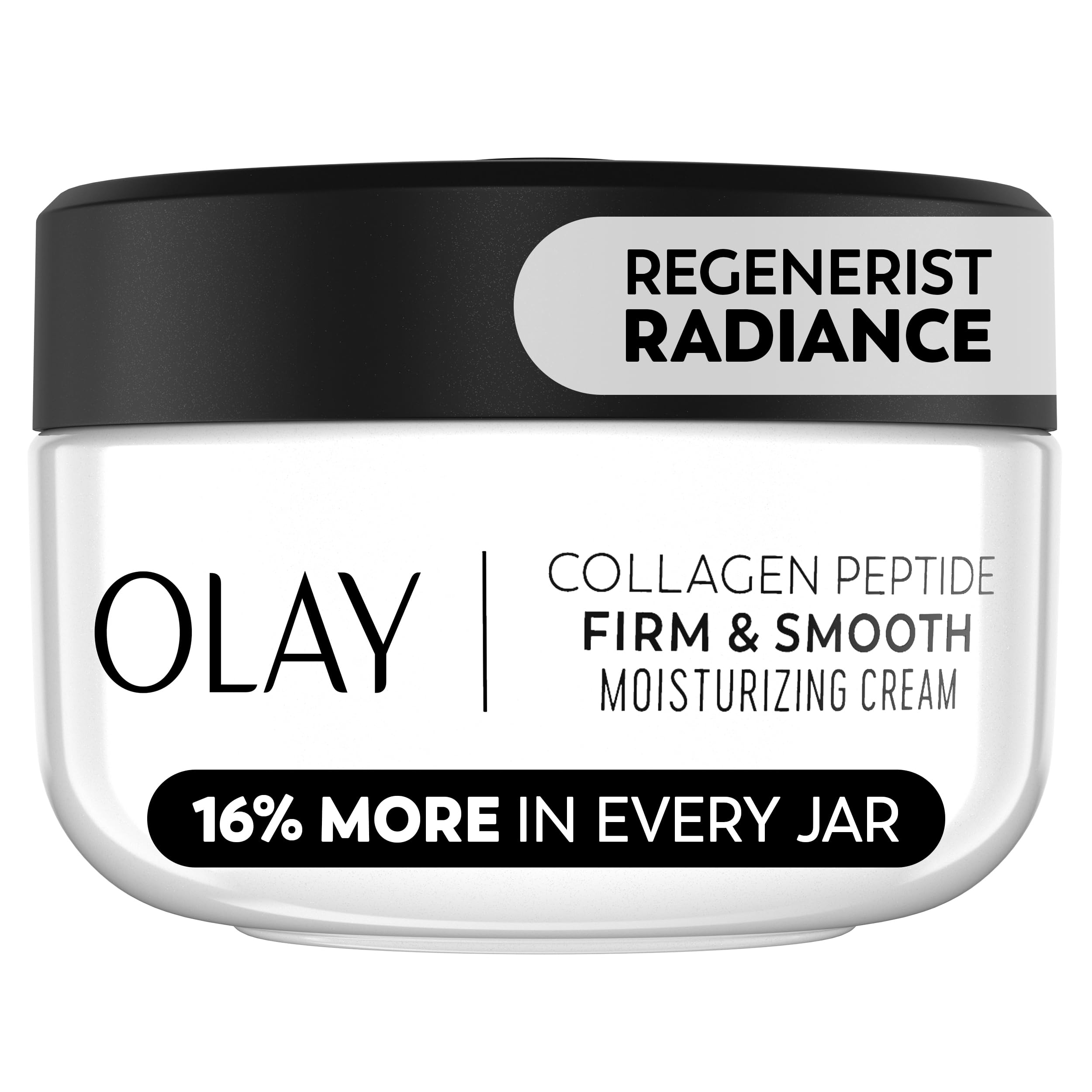 Olay jar front packaging showing brand and clean design, conveys trust