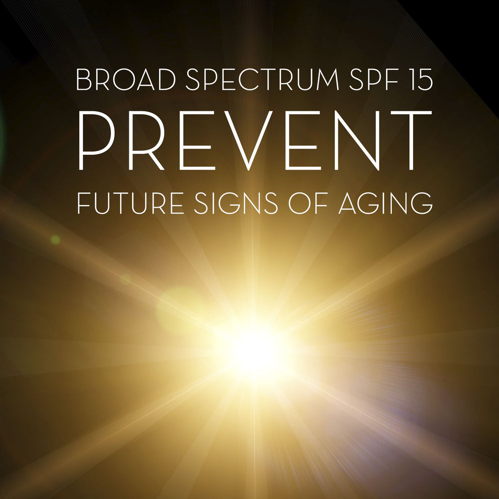Olay ingredient label highlighting broad spectrum SPF 15