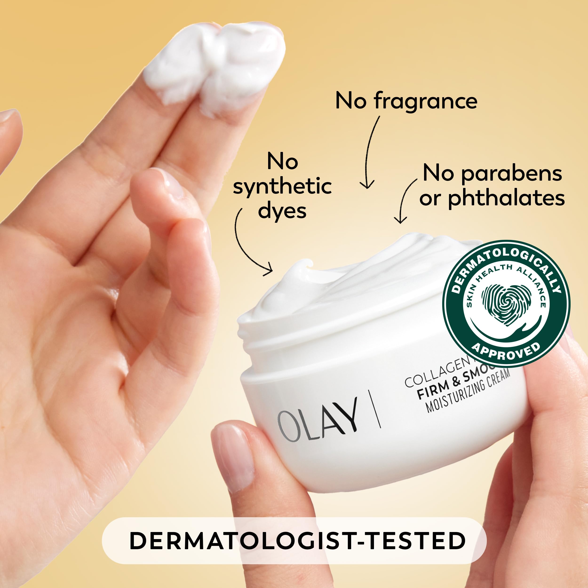 Olay moisturizer on bathroom counter in morning routine, promotes daily use benefit