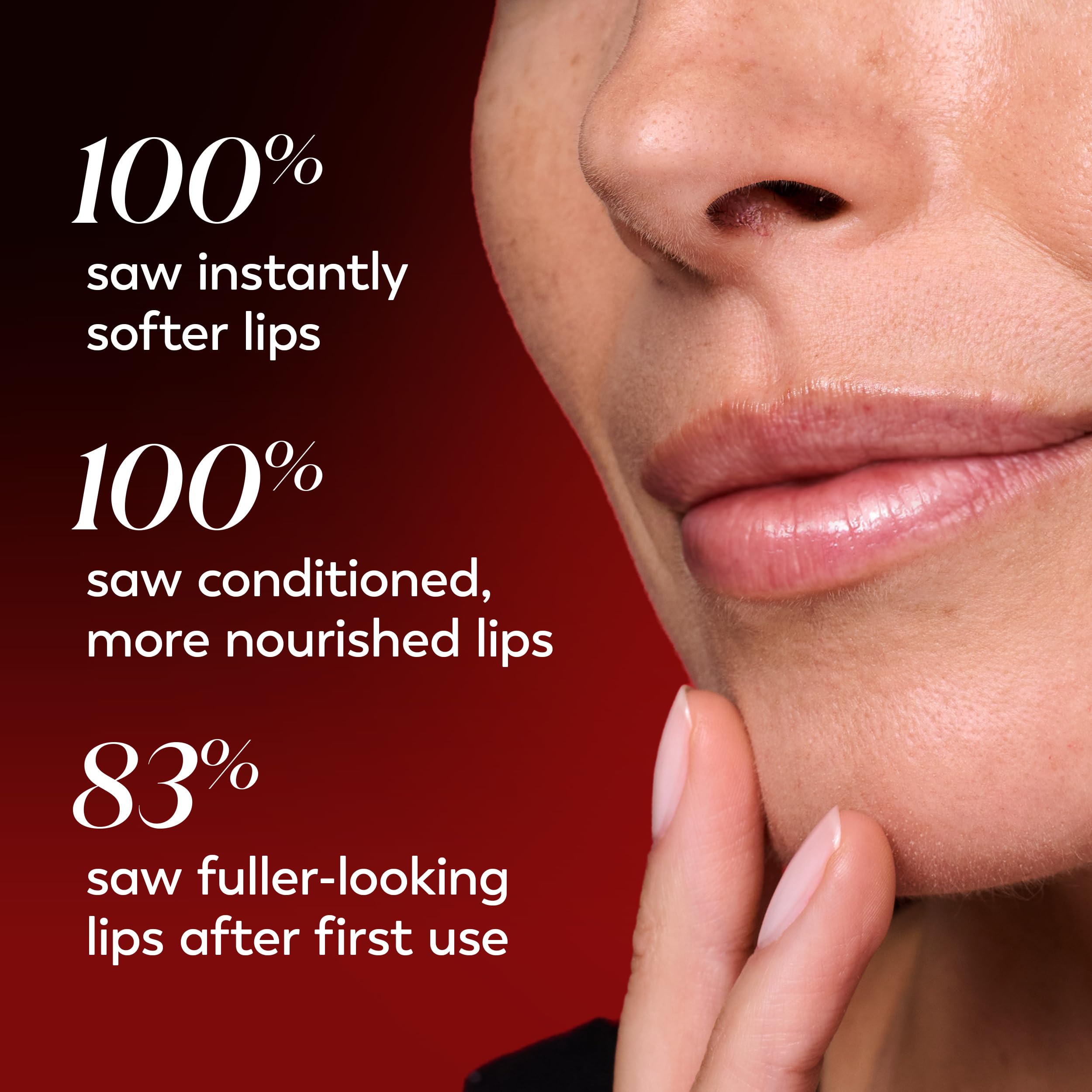 Olay shiny finish on lips for instant plumping and gloss