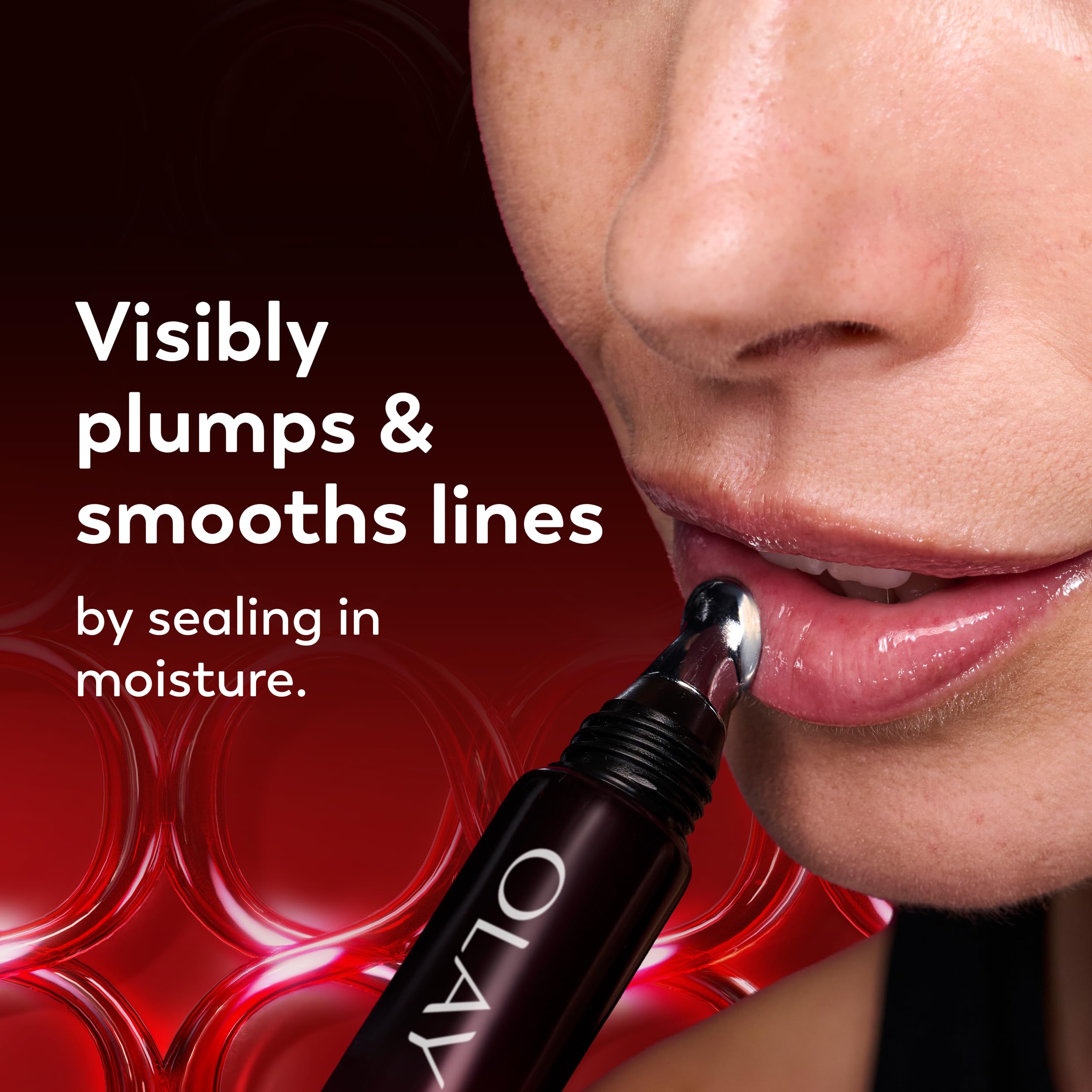 Olay tube size comparison next to coin for travel-friendly benefit