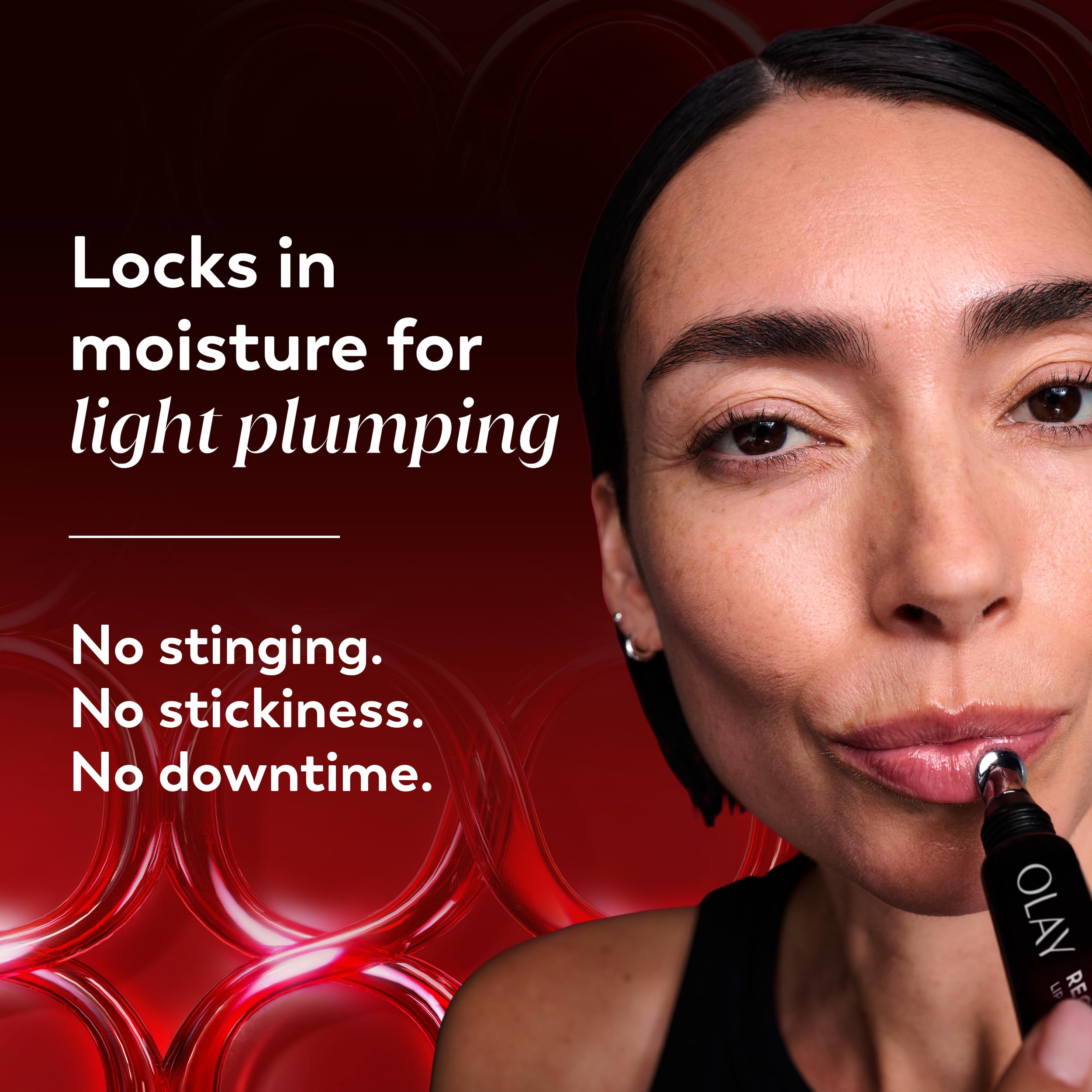 Olay tube with cap open ready for quick application on-the-go