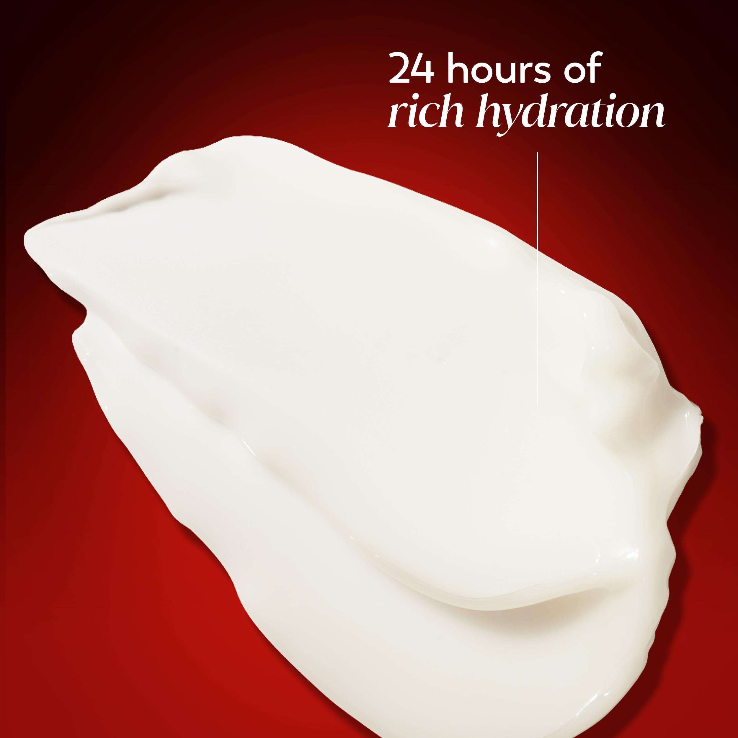 Olay being smoothed on cheek to visibly improve skin firmness