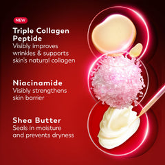 Olay close-up of thick cream texture demonstrating cushiony absorption