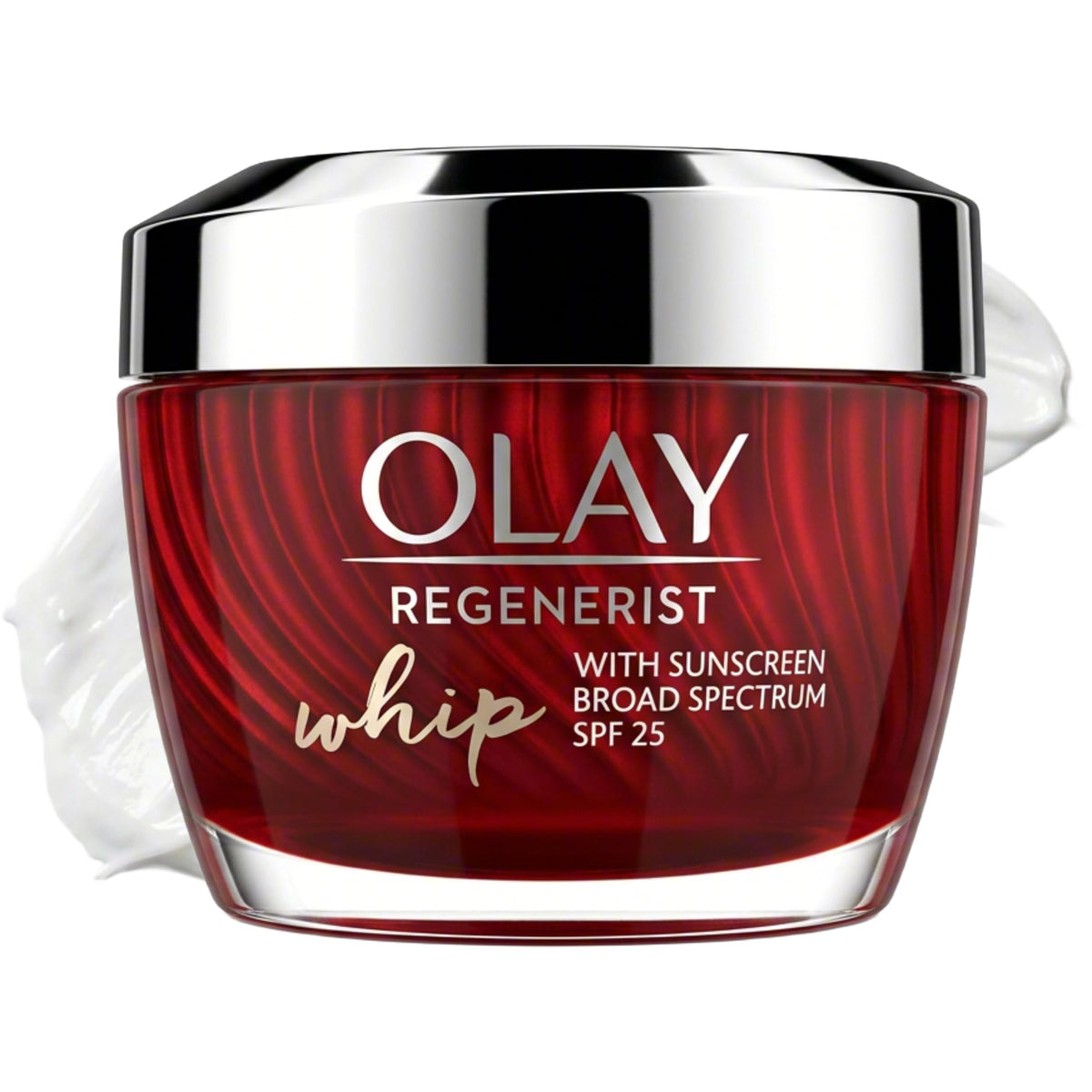Olay jar front view showing product and SPF benefits