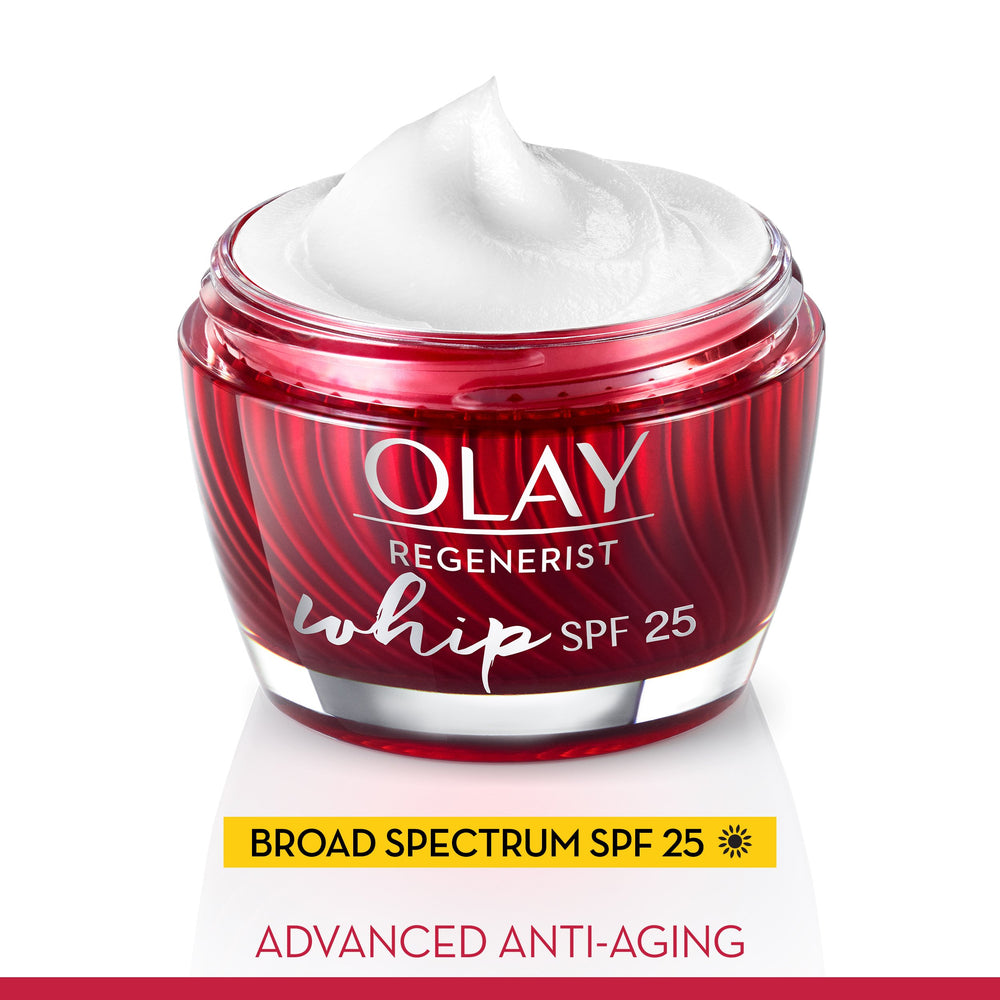 Olay jar open with cap showing formula readiness and convenience