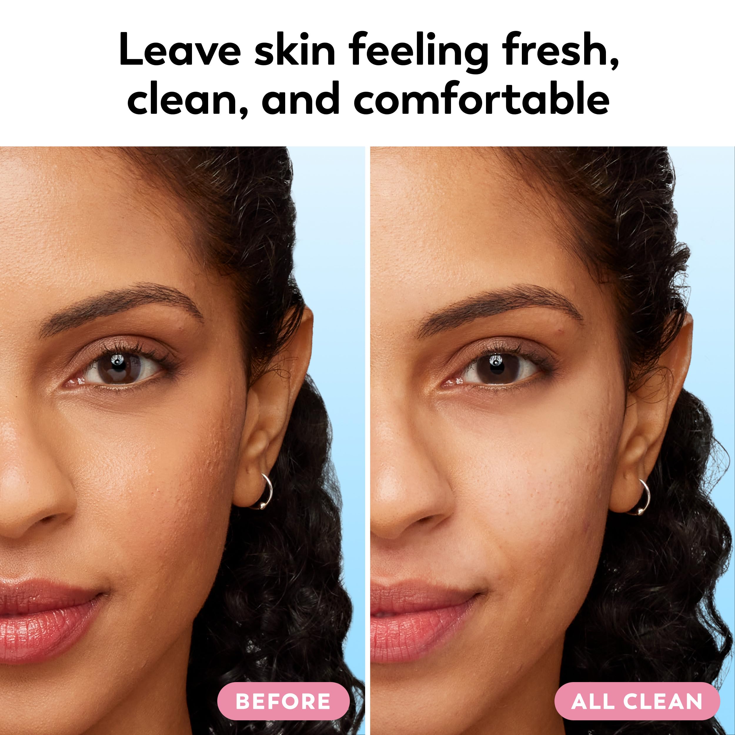 Olay wipe removing waterproof mascara demonstrating gentle efficacy
