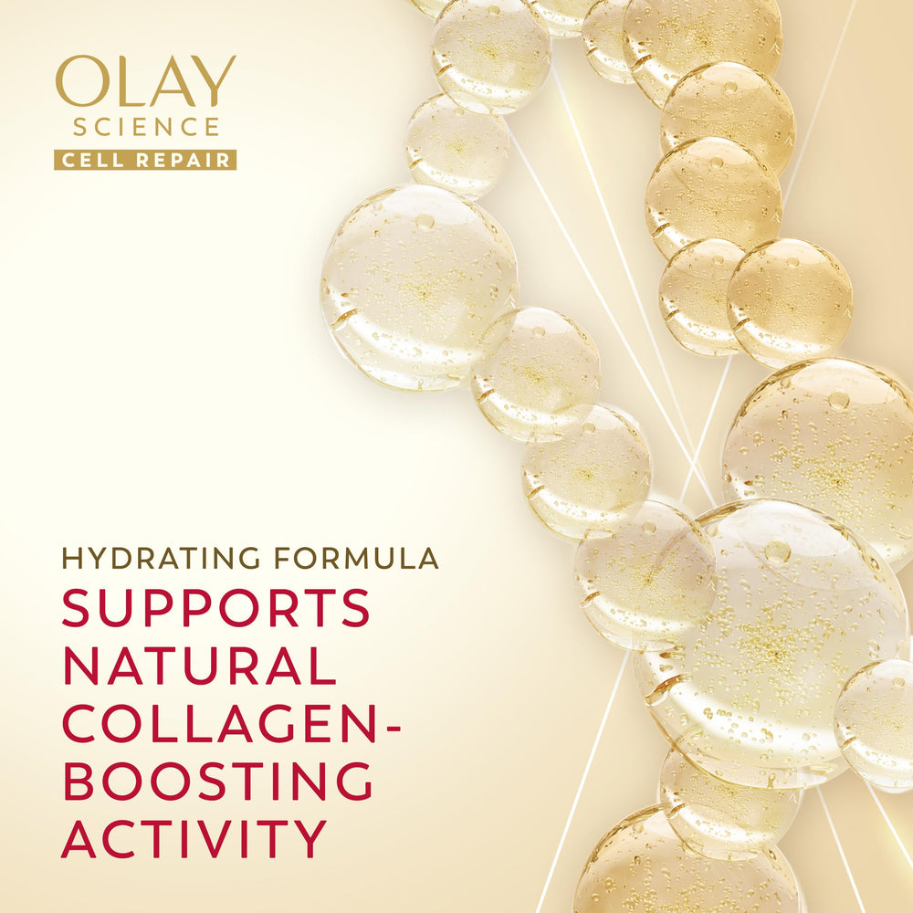 Olay Science packaging label detail showing ingredient claims for informed choice benefit