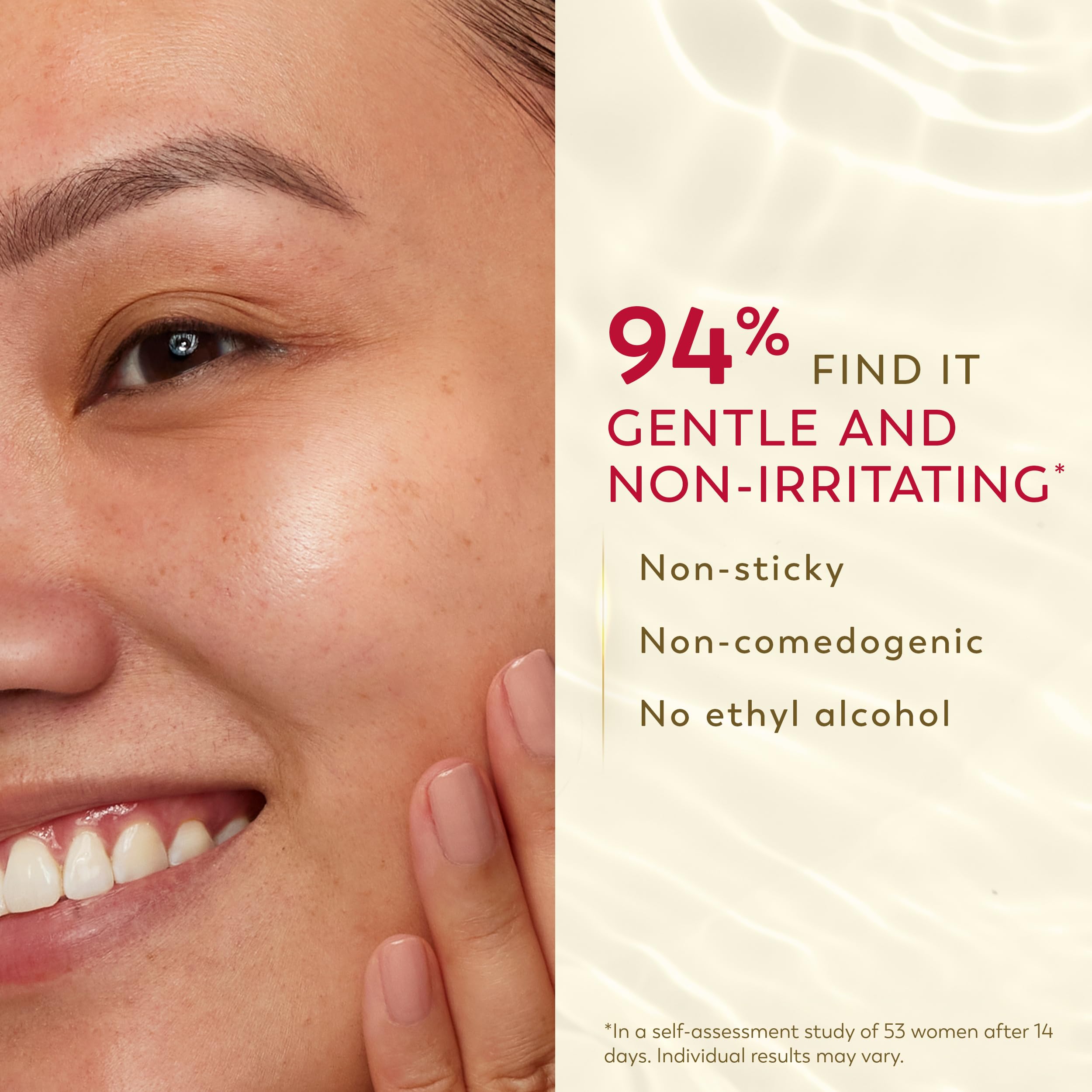 Olay Science before after plumpness illustration indicating visible improvement benefit: plumper skin