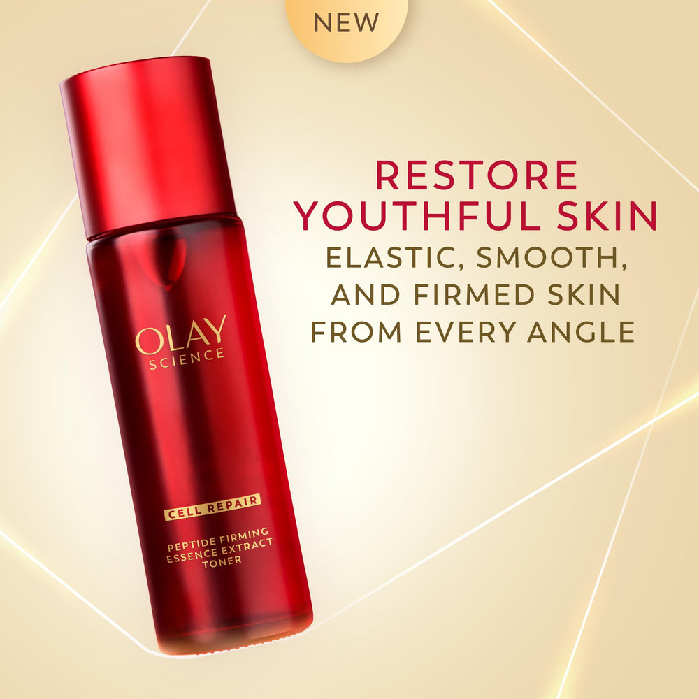 Olay Science closeup texture drop highlighting lightweight essence benefit: fast absorption