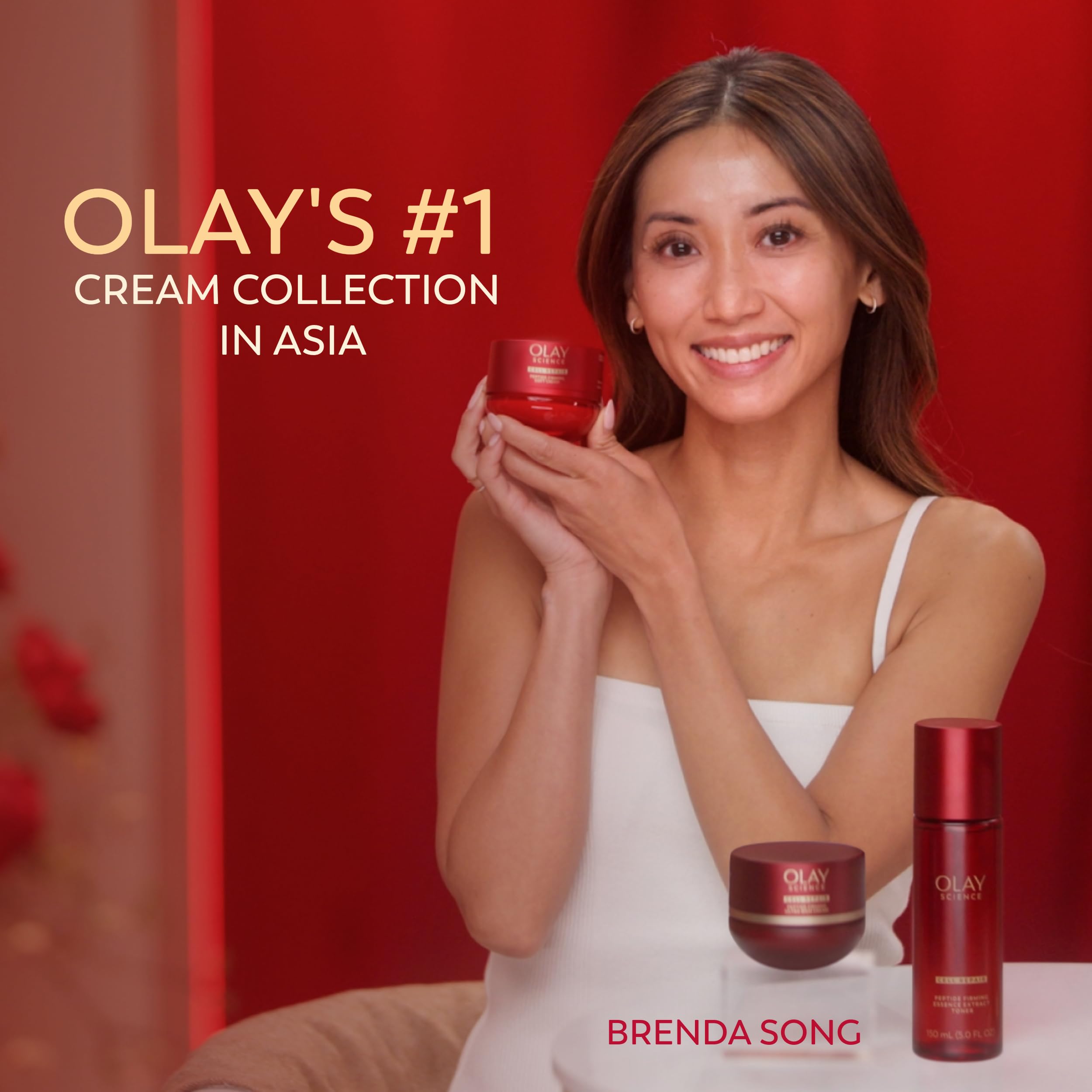 Olay Science size comparison 1.7 oz illustrating travel‑friendly bottle benefit: portable skincare