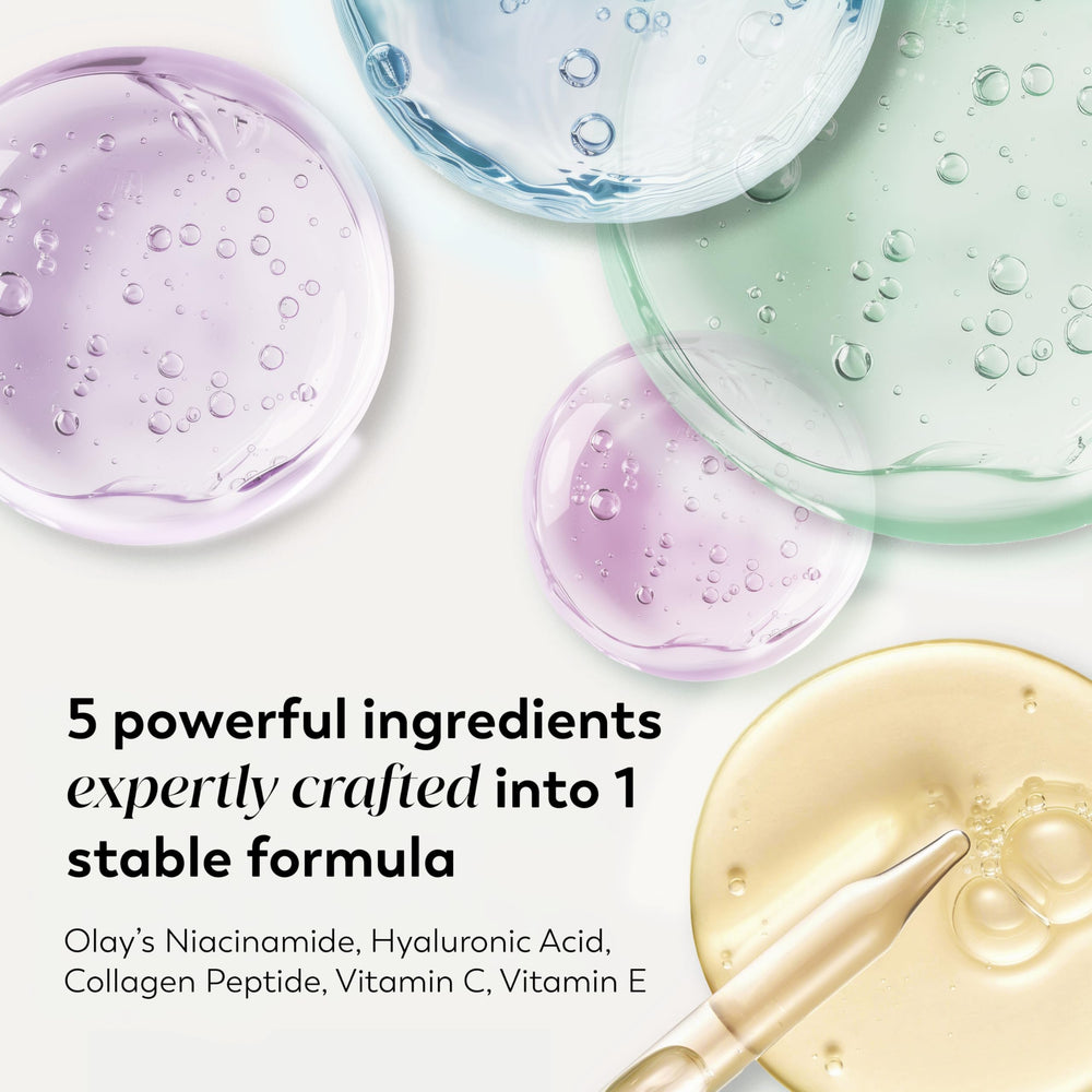 Close-up of Olay ingredient label highlighting active ingredient transparency