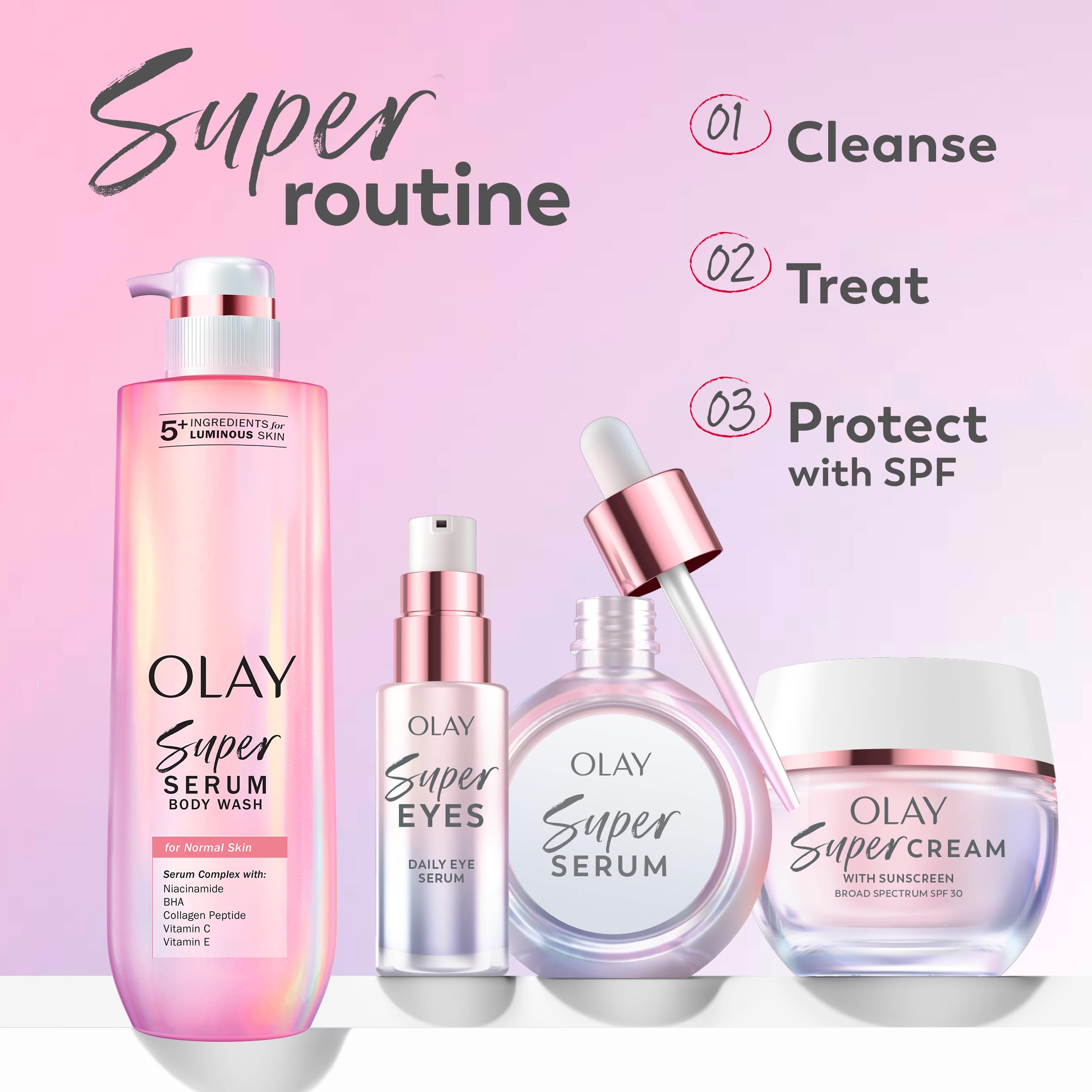 Olay Super Cream outdoors in sunlight illustrating SPF 30 daily protection