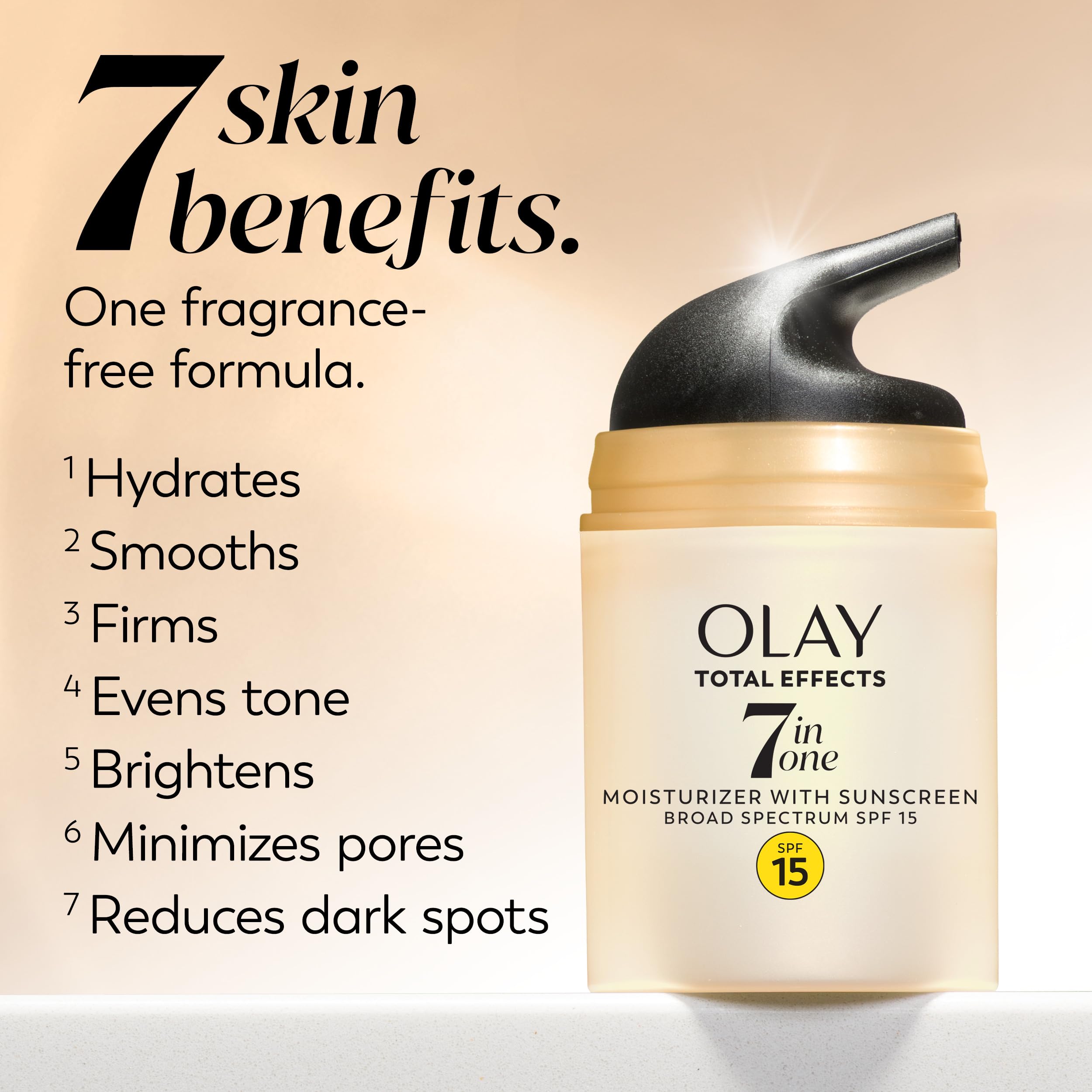 Olay Total Effects cream on fingers demonstrating non-greasy feel