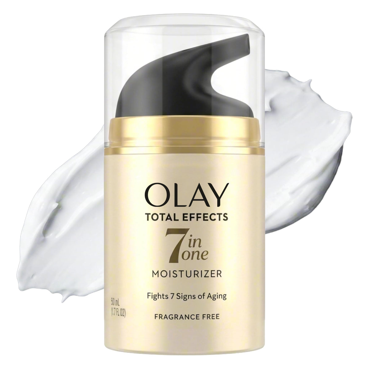 Olay Total Effects front jar showing clean design and product benefit