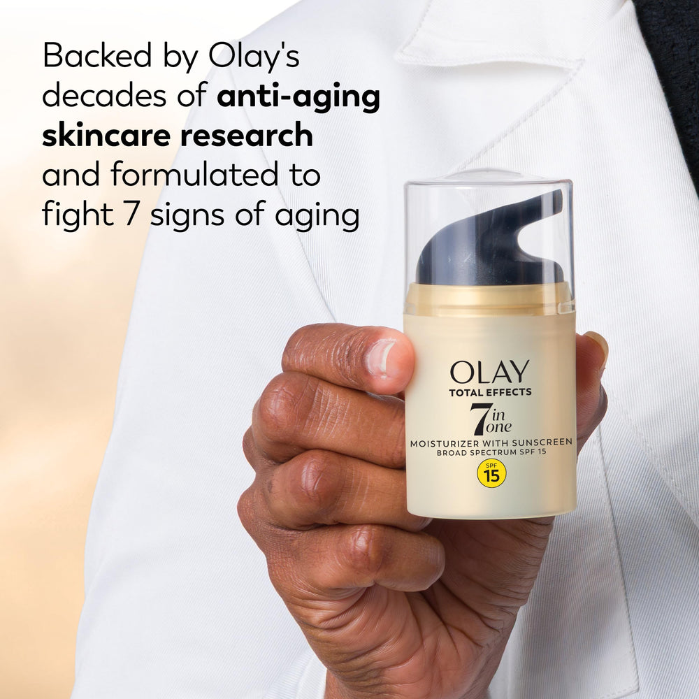 Olay Total Effects in bathroom routine showing morning skincare compatibility