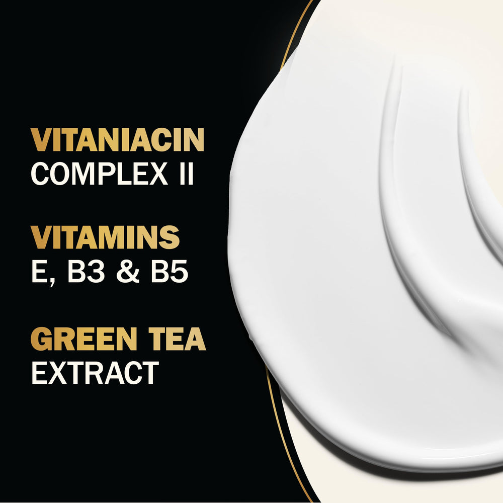 Olay Total Effects label detail showing ingredient-focused benefits