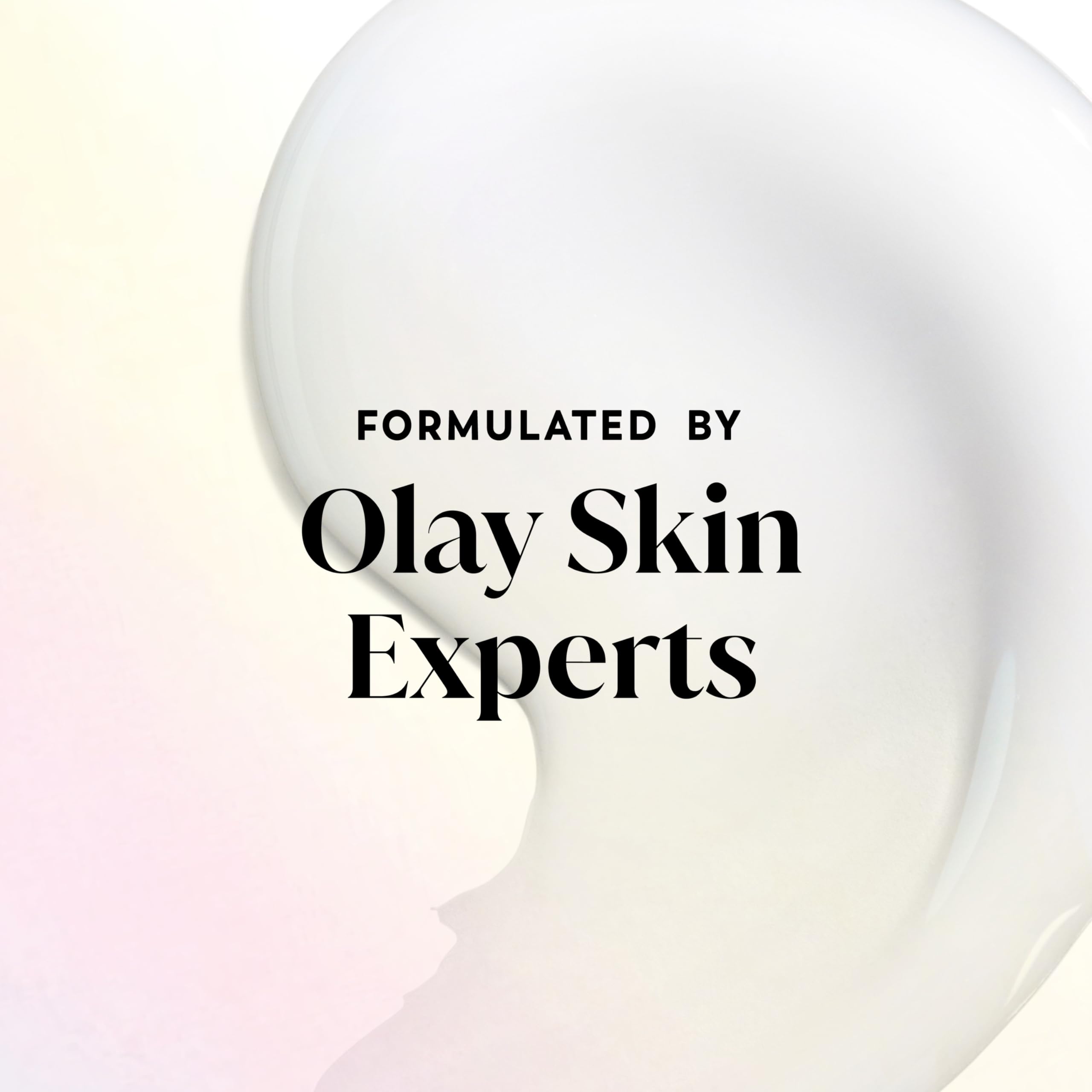 Olay bottles on bathroom shelf presenting neat, everyday storage