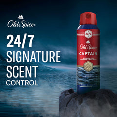 Old Spice Captain close-up nozzle ready for quick, even application benefit