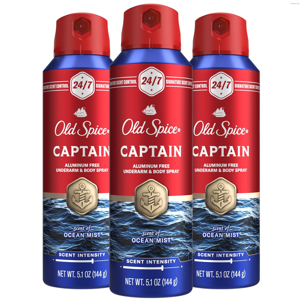 Old Spice Captain front packaging showing bold branding and size benefit