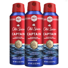 Old Spice Captain front packaging showing bold branding and size benefit