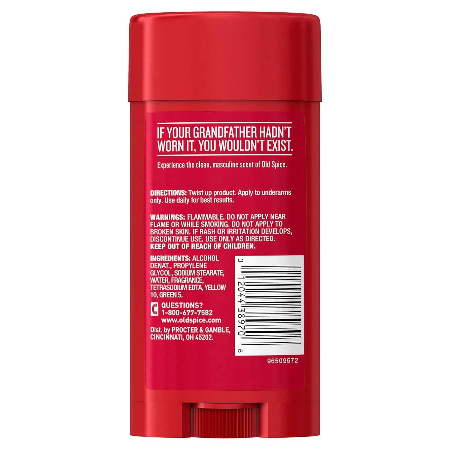 Old Spice Classic being applied to underarm demonstrating quick dry benefit
