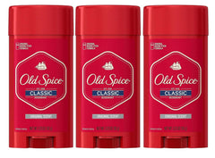 Old Spice Classic front packaging showing three sticks for reliable freshness