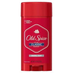 Old Spice Classic stick close-up showing smooth texture for easy application