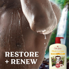 Old Spice creamy lather closeup, rich foam that hydrates and cleans effectively