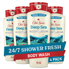 Old Spice bottle front packaging showing Deep Sea scent for confident freshness