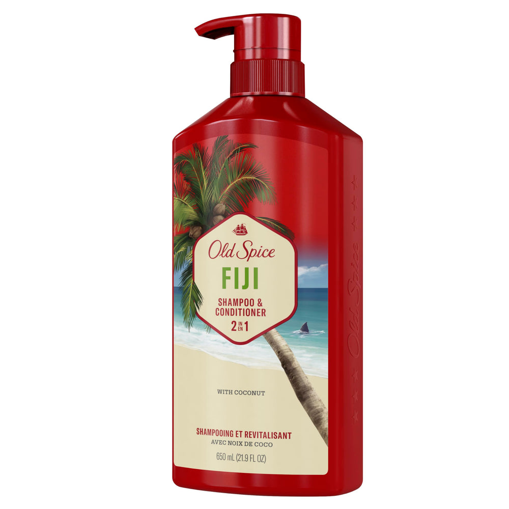 Old Spice Fiji styled hair after wash showing fuller looking hair