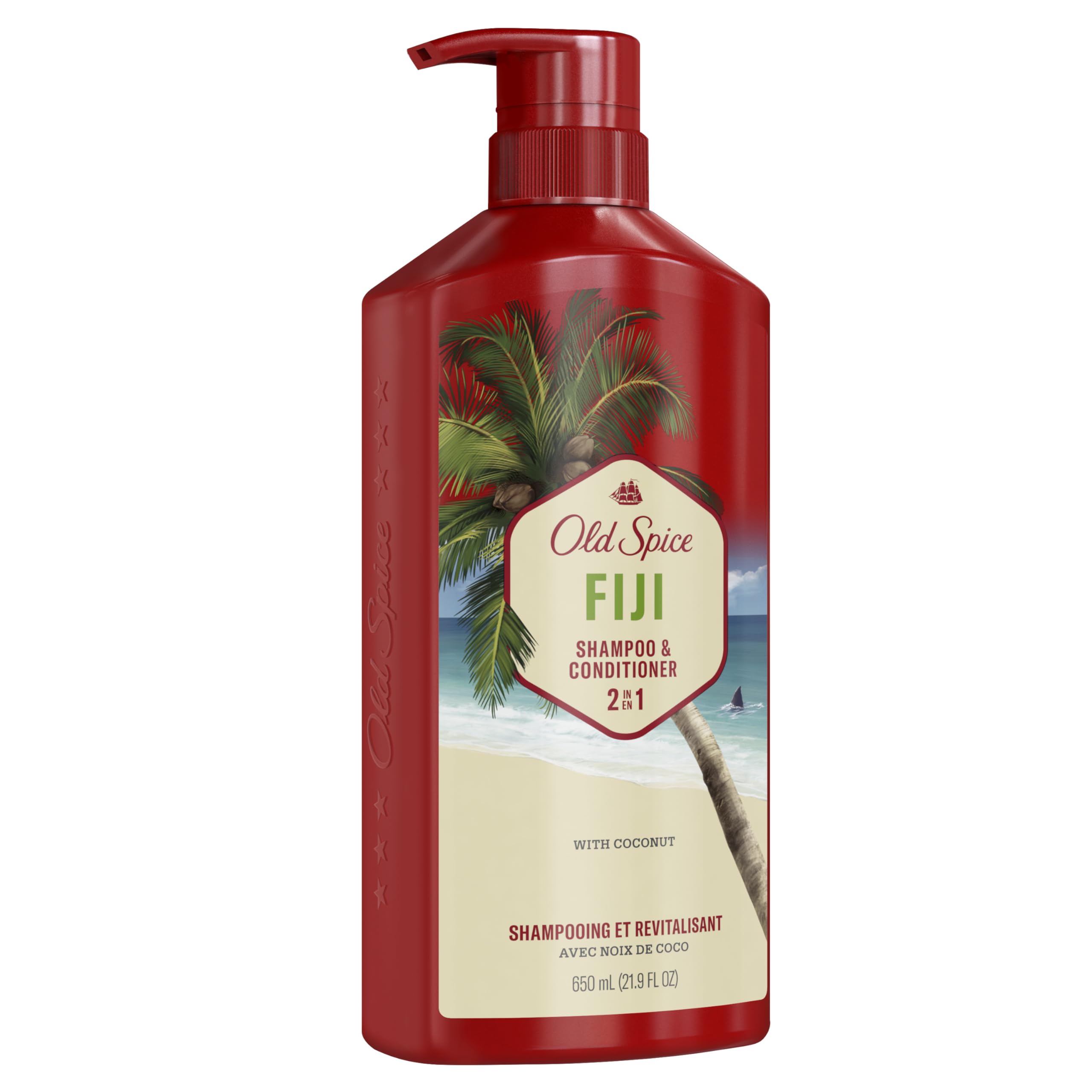 Old Spice Fiji bottle cap and nozzle detail for mess-free use