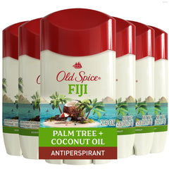 Old Spice front packaging showing Fiji scent and lasting protection benefits