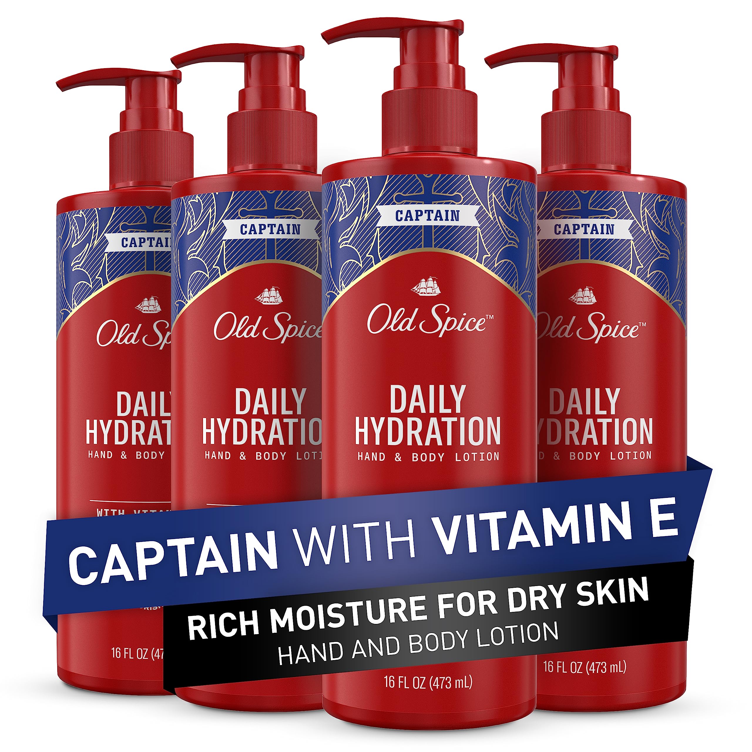 Old Spice front bottle showing pump and benefit hydrating skin