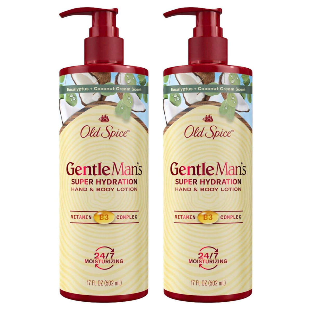 Old Spice front packaging showing Gentleman's Super Hydration benefits